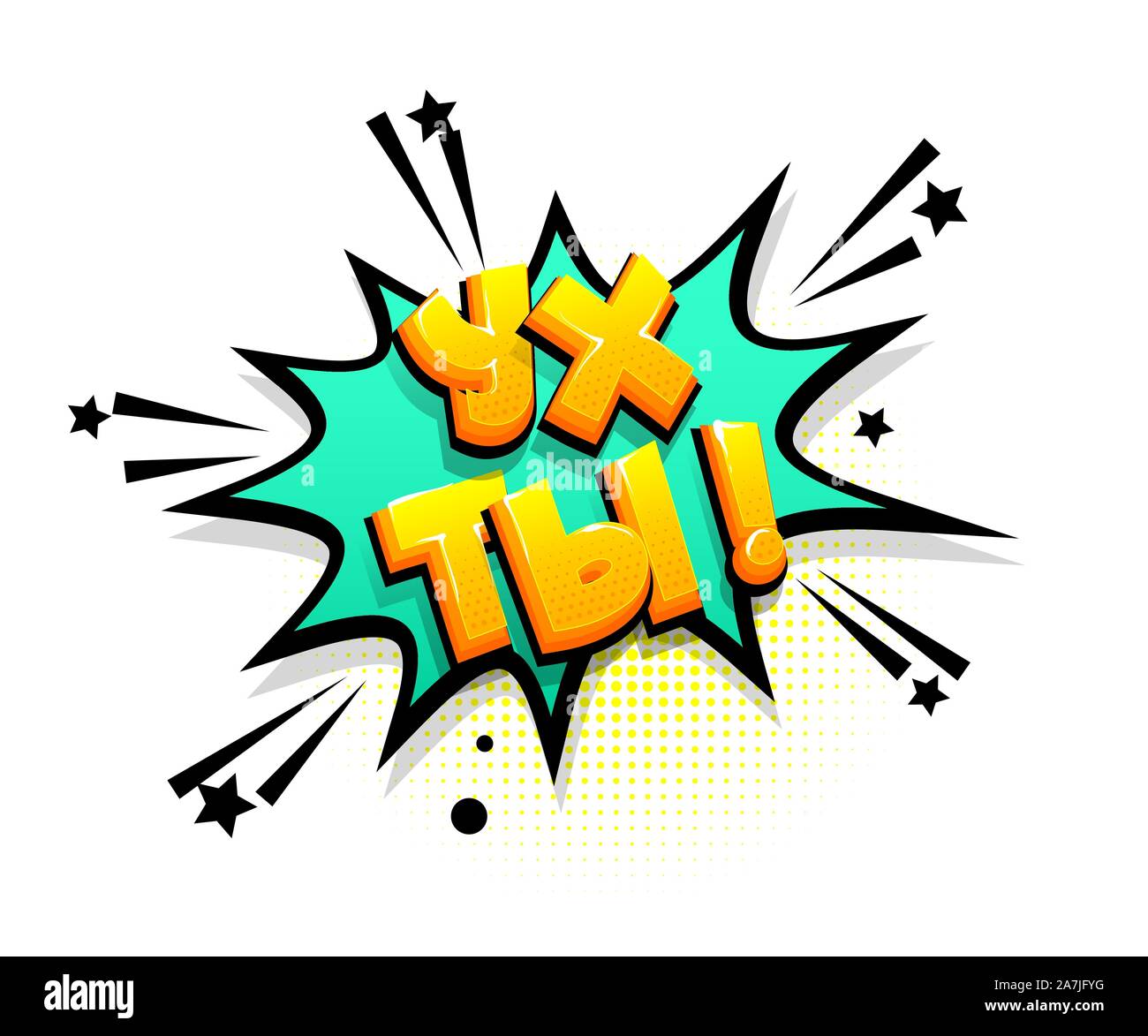 Comics text Russische phrase Verkauf pop art Stock Vektor