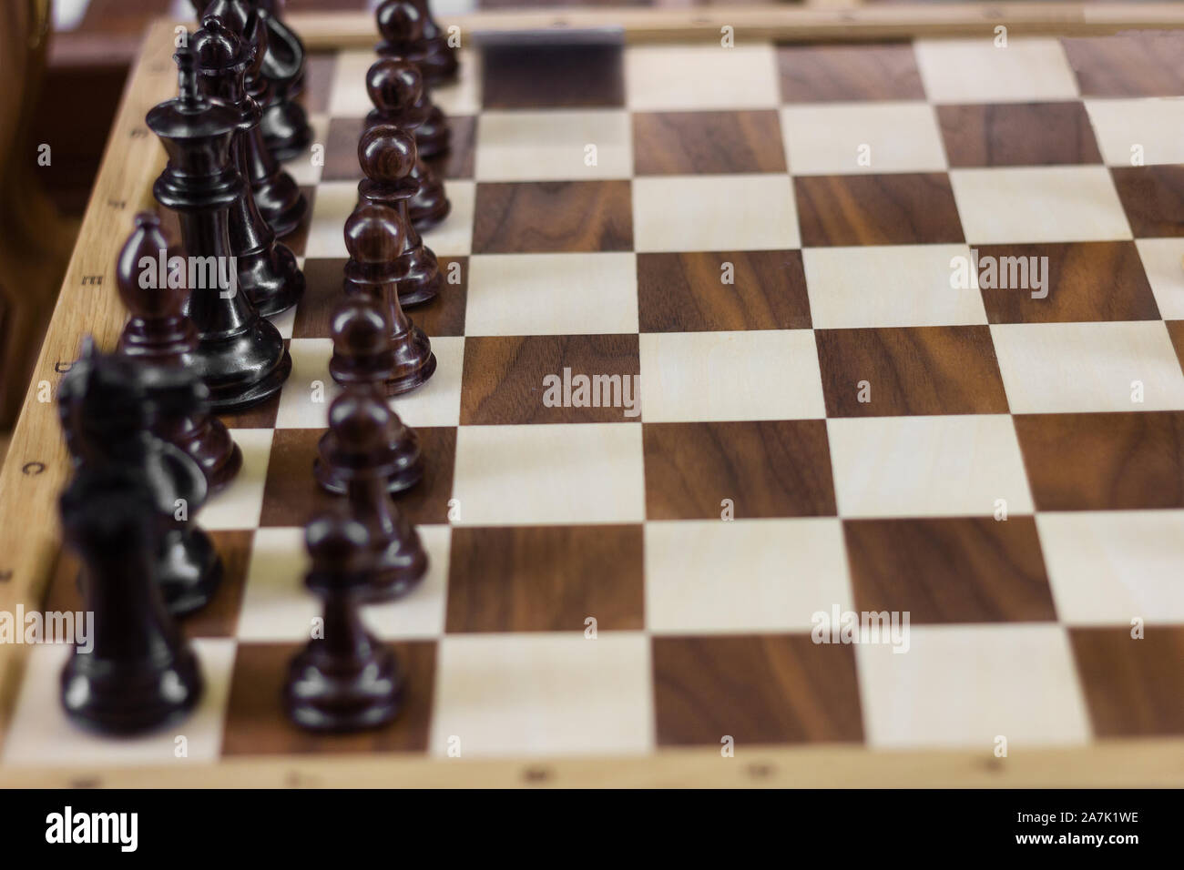 Schachbrett strategie Spiel. Denken Business und Politik Taktik Stockfoto