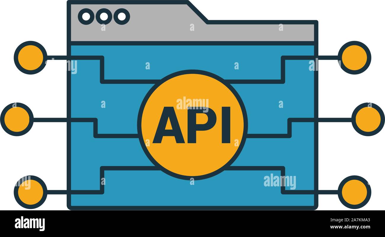 Api-Symbol. Einfaches Element von Web-entwicklung Symbole Sammlung. Kreative Api Symbol ui, ux, Anwendungen, Software und Infografiken Stock Vektor