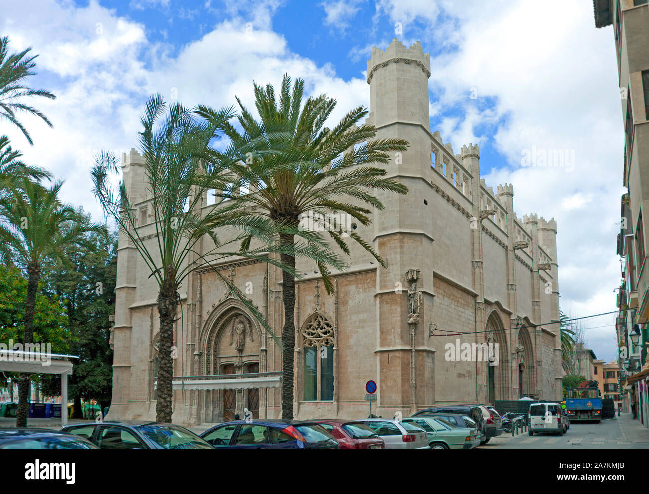 Llotja de Palma, ehemaligen Maritime Trade Exchange, heute für Kunstausstellungen genutzt, Altstadt von Palma, Palma de Mallorca, Mallorca, Baleraric Islands, Sp Stockfoto