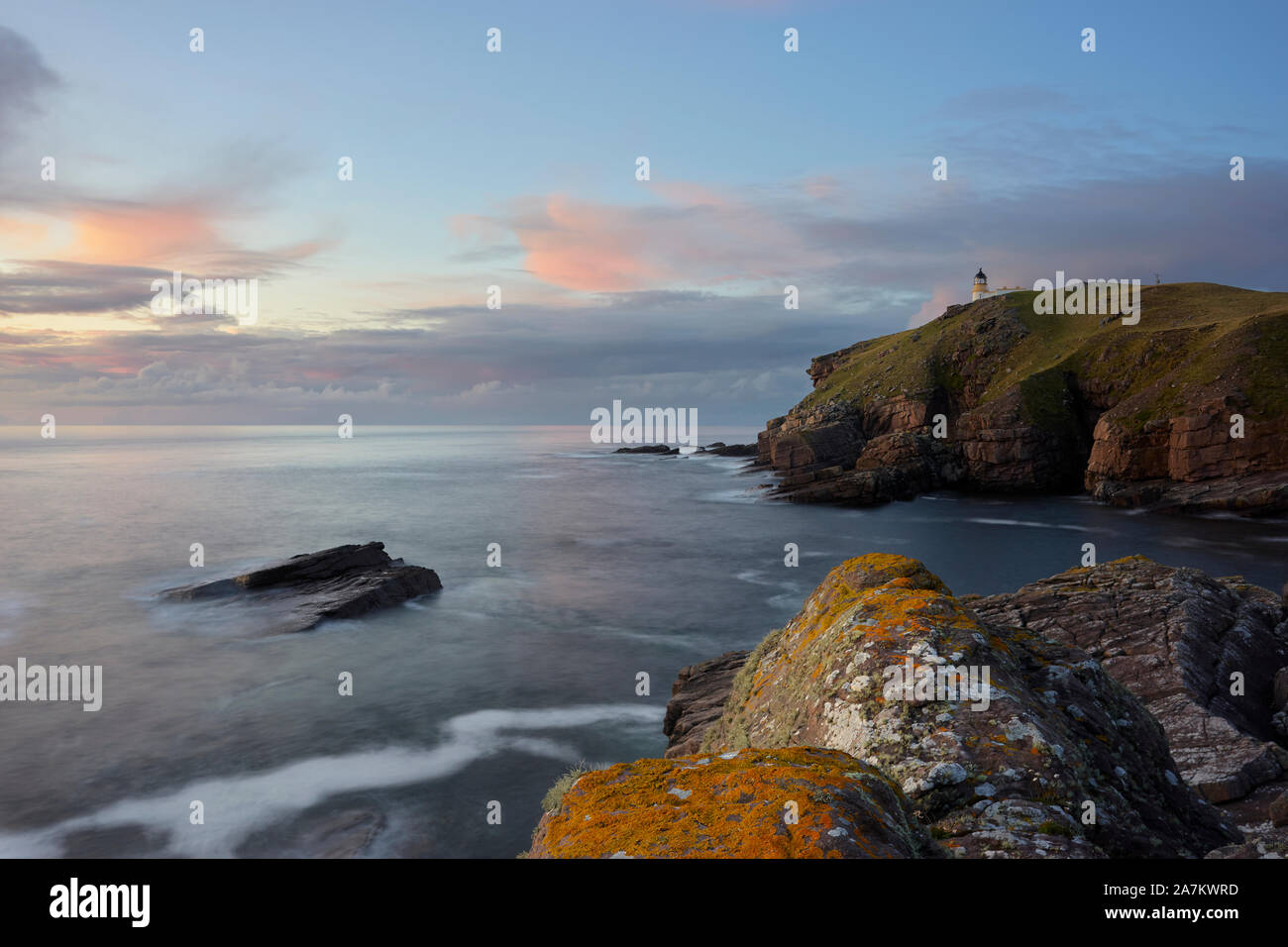 Stoer Head Lighthouse, Stoer, Assynt, Sutherland, Highland, Schottland. Stockfoto