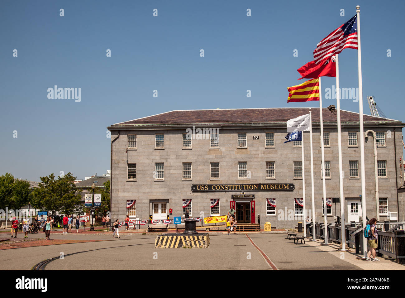 Der charlestown Navy Yard Museum. Stockfoto