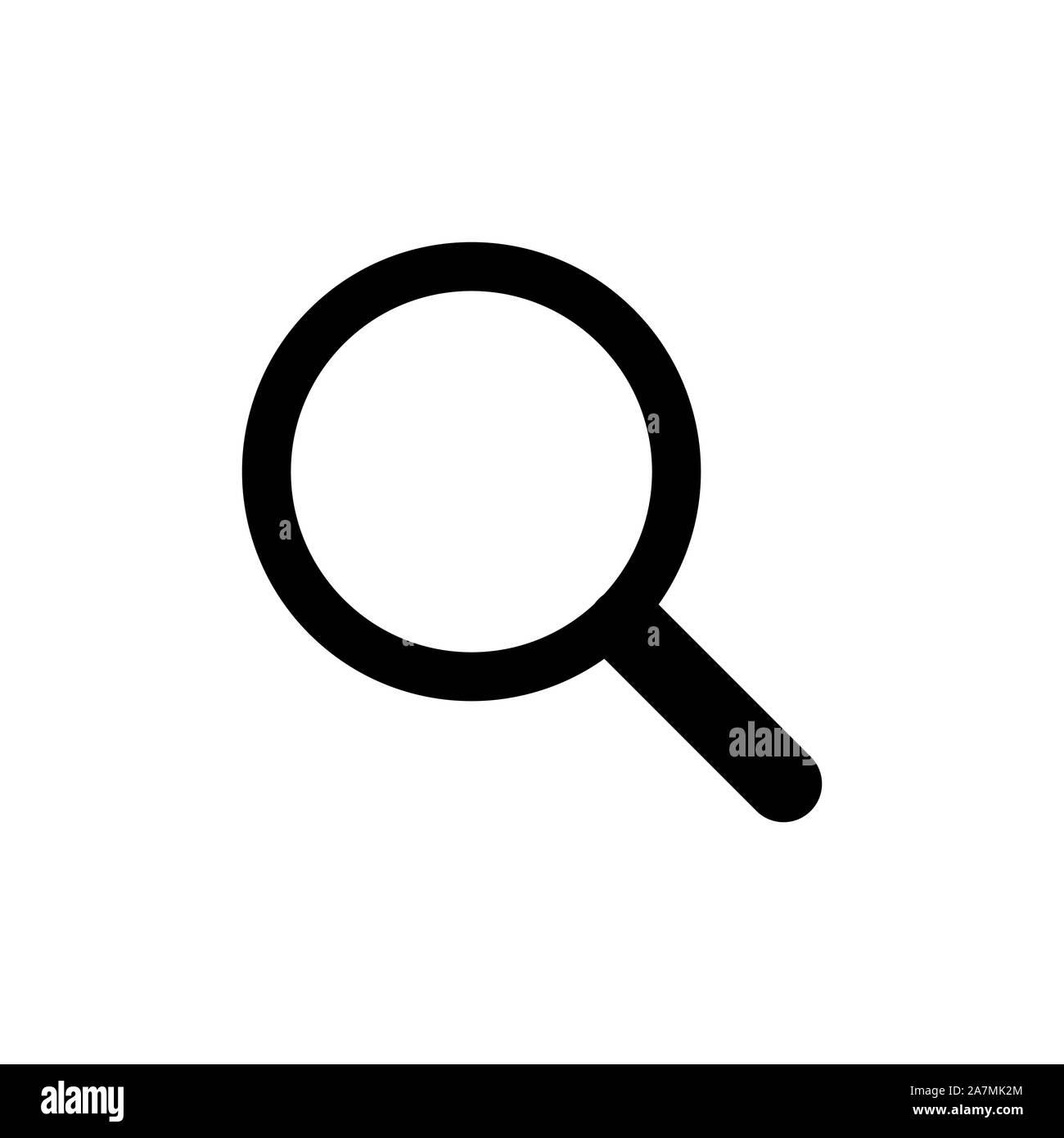 Lupe oder Symbol. Suchsymbol in flacher Form Stock Vektor