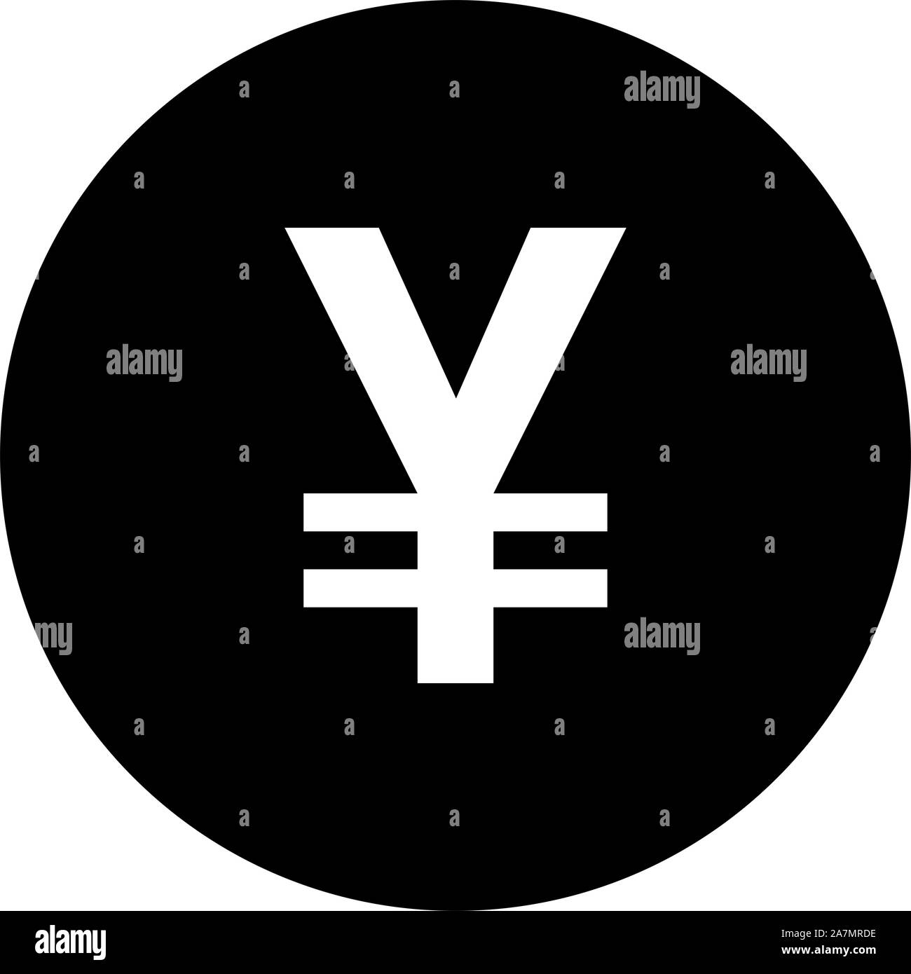Yuan Münze Vektor icon Abbildung. Perfekt für Logo, Icon, Symbol und Aufkleber. Stock Vektor