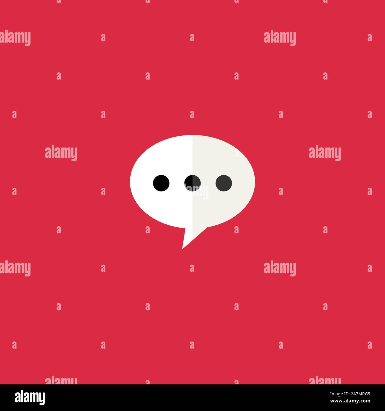 Symbol "Chat Vector Illustration. Symbol kann für Meldung und Gespräch verwendet werden. Stock Vektor