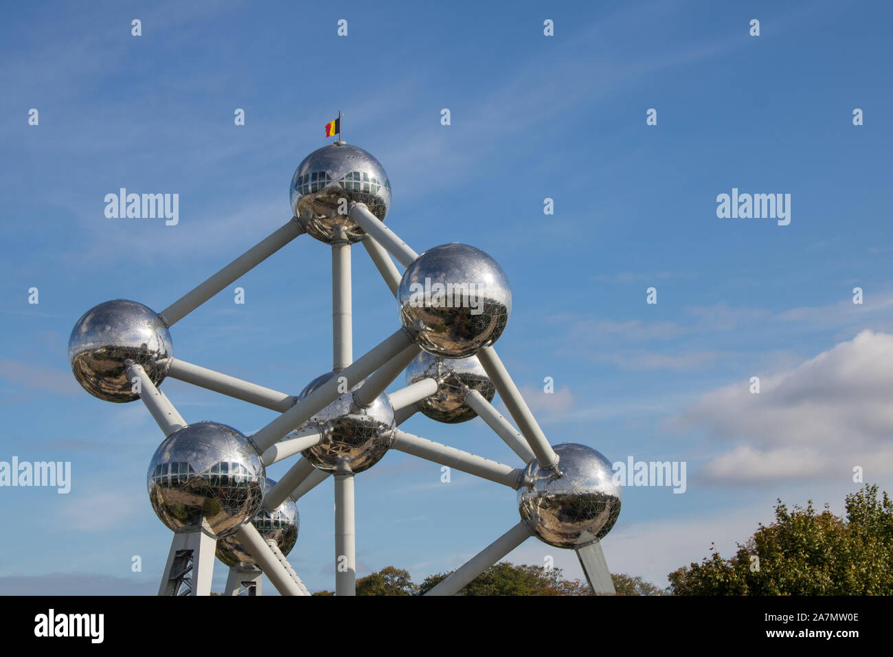 Brüssel/Belgien, Oktober 2019: Atomium in Brüssel Belgien Stockfoto