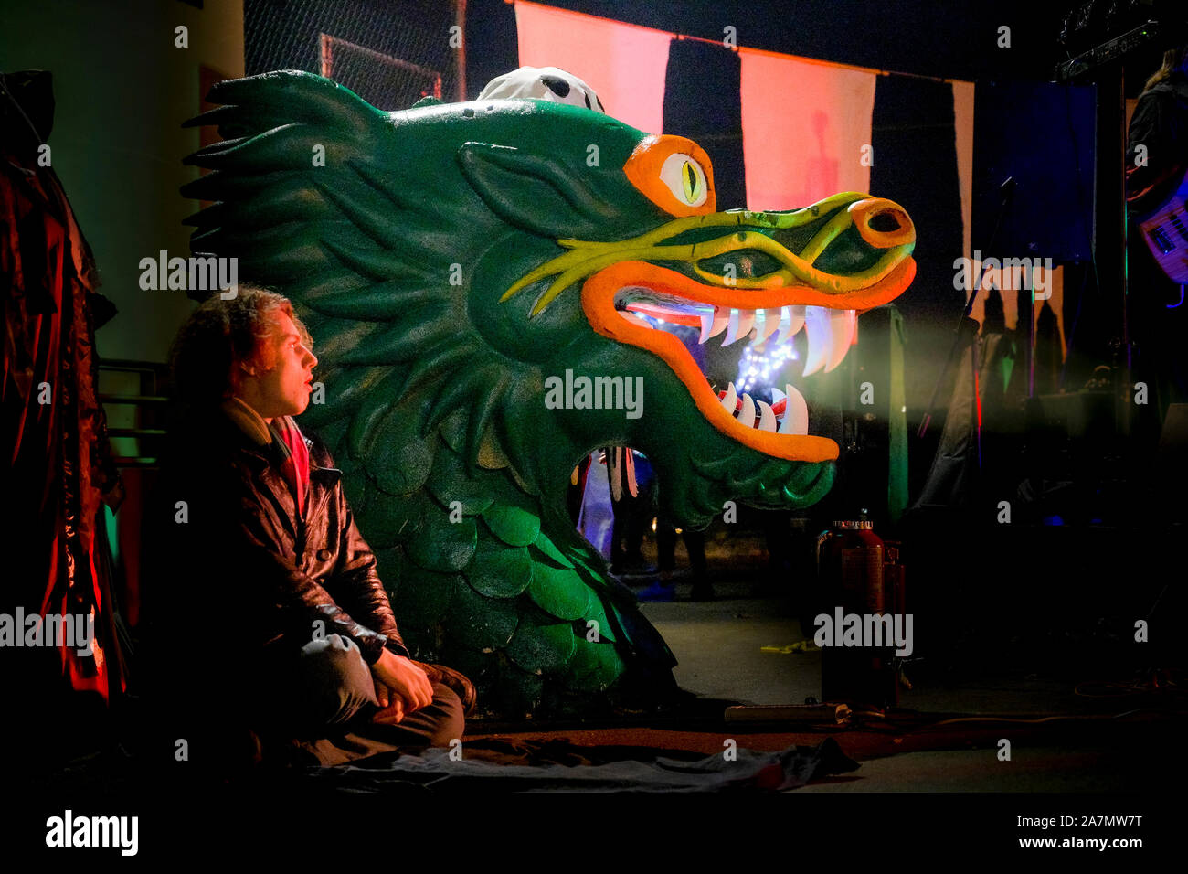 Dragon Head, Parade der verlorenen Seelen, Vancouver, British Columbia, Kanada Stockfoto
