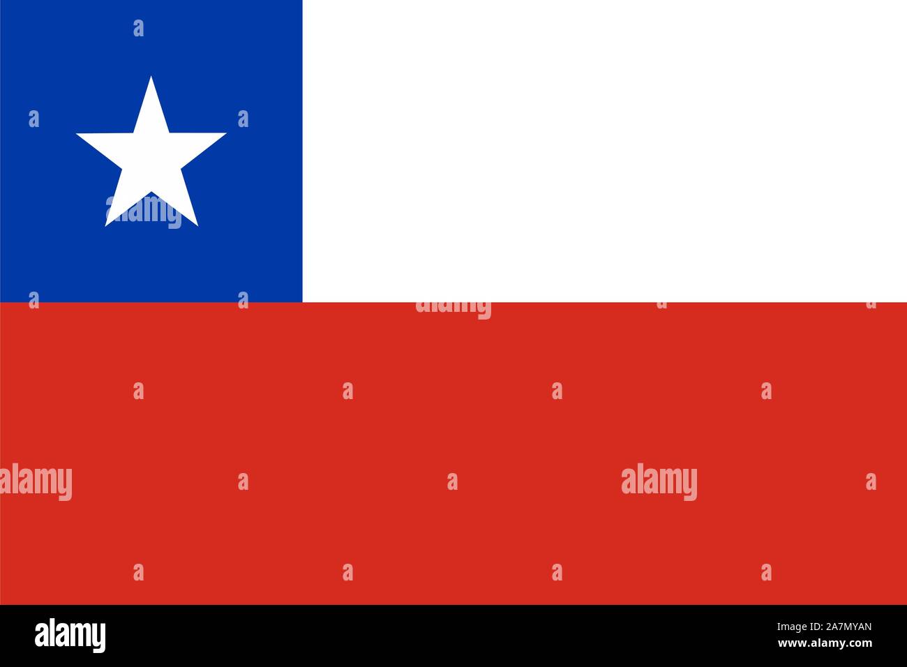 Chile Flagge offizielle Vector Illustration. Land Südamerikas. Stock Vektor