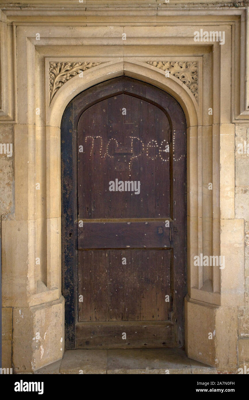 Keine Peel Graffiti. Ein Protest gegen die Wiederwahl von Robert Peel, Christ Church Alumnus und späteren Premierminister, als MP für die Universität 1829 Stockfoto