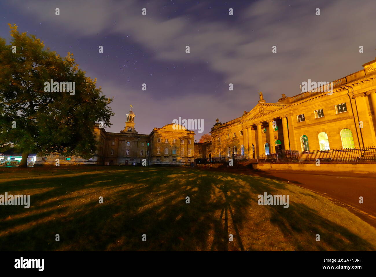 York Castle Museum bei Nacht Stockfoto