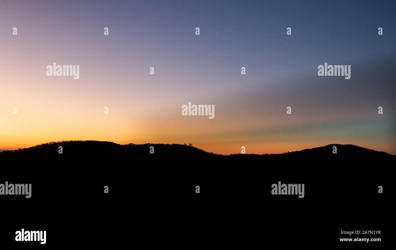 Sonnenaufgang Blick vom Skyline Drive in der Shenandoah National Park Stockfoto