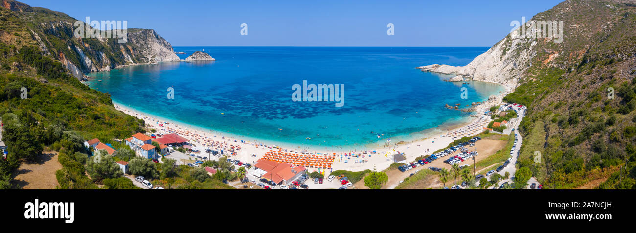 Berühmte Petanoi Strand in Kefalonia, Griechenland. Stockfoto