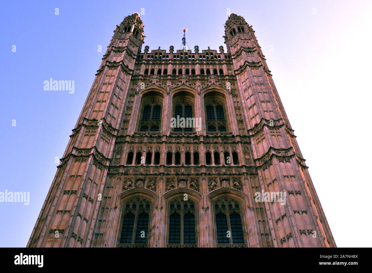 Victoria Turm Palast von Westminster Stockfoto