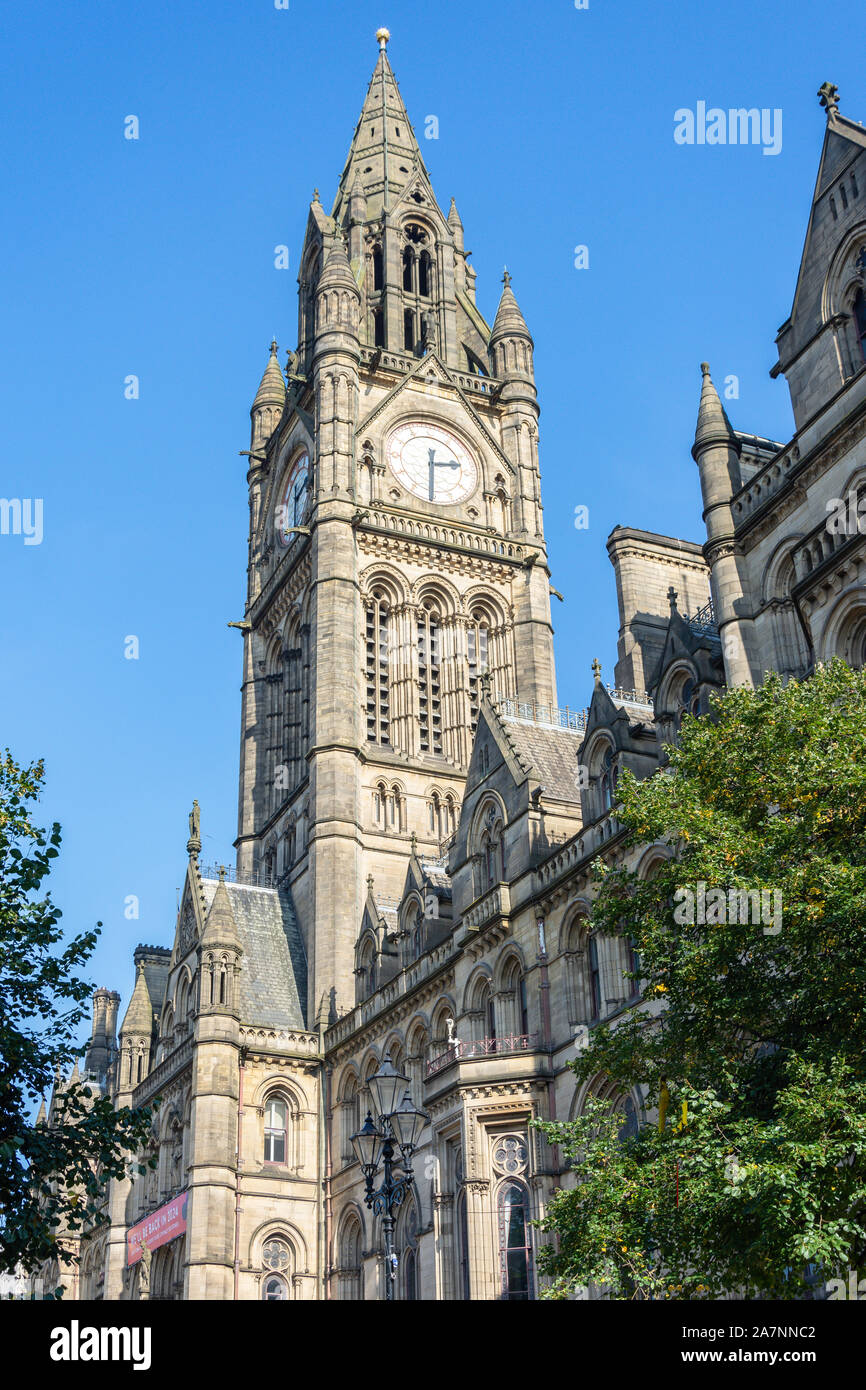Rathaus von Manchester, Albert Square, Manchester, Greater Manchester, England, Vereinigtes Königreich Stockfoto
