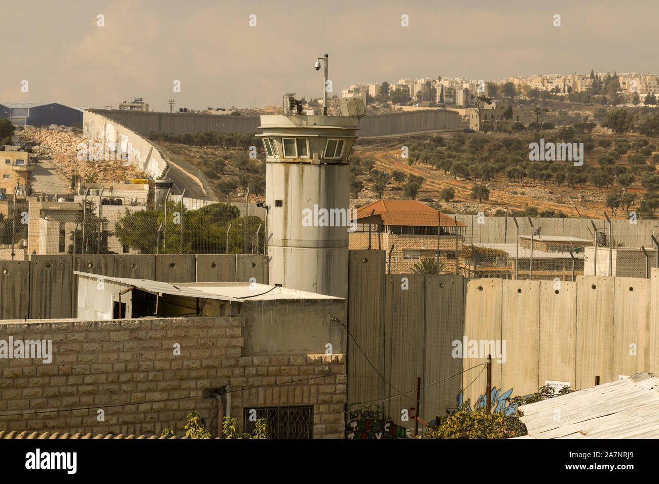 Israelische Sicherheitsmauer, Bethlehem, Westjordanland, Palästina, Israel, Stockfoto