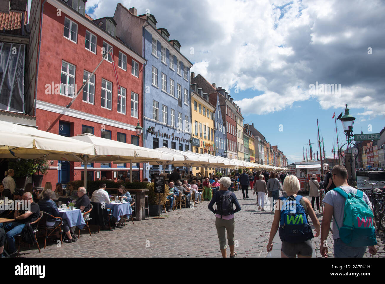Klassische dänische Architektur an der Rive Gauche in Kopenhagen Dänemark Stockfoto