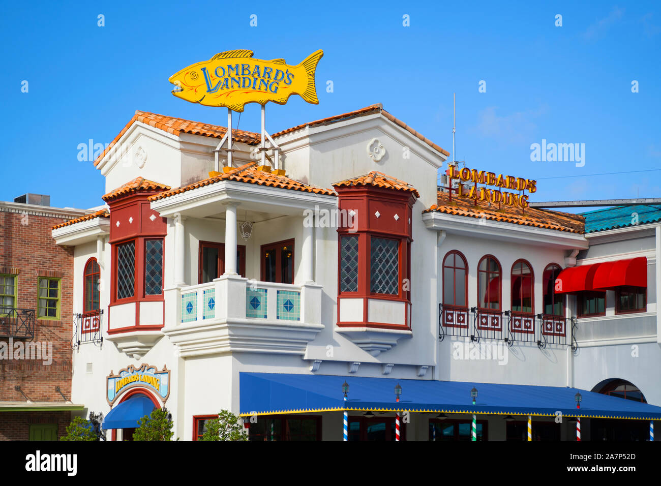Von Lombard Landung von Lombard Seafood Grill, Restaurant Speisesaal in den Universal Studios Resort, Orlando, Florida, USA Stockfoto