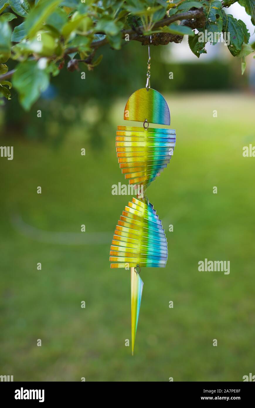 Windspiel in Rainbow Color Stockfoto