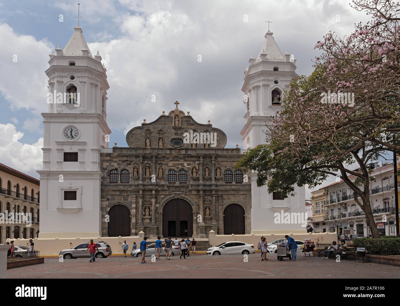 Kathedrale Basilica Santa Maria la Antigua in der Altstadt von Panama City Stockfoto