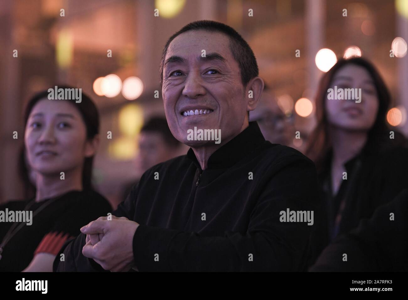 Chinesische Regisseur Zhang Yimou nimmt an den DOUYIN kurze Video Festival in Peking, China, 22. August 2019. Stockfoto