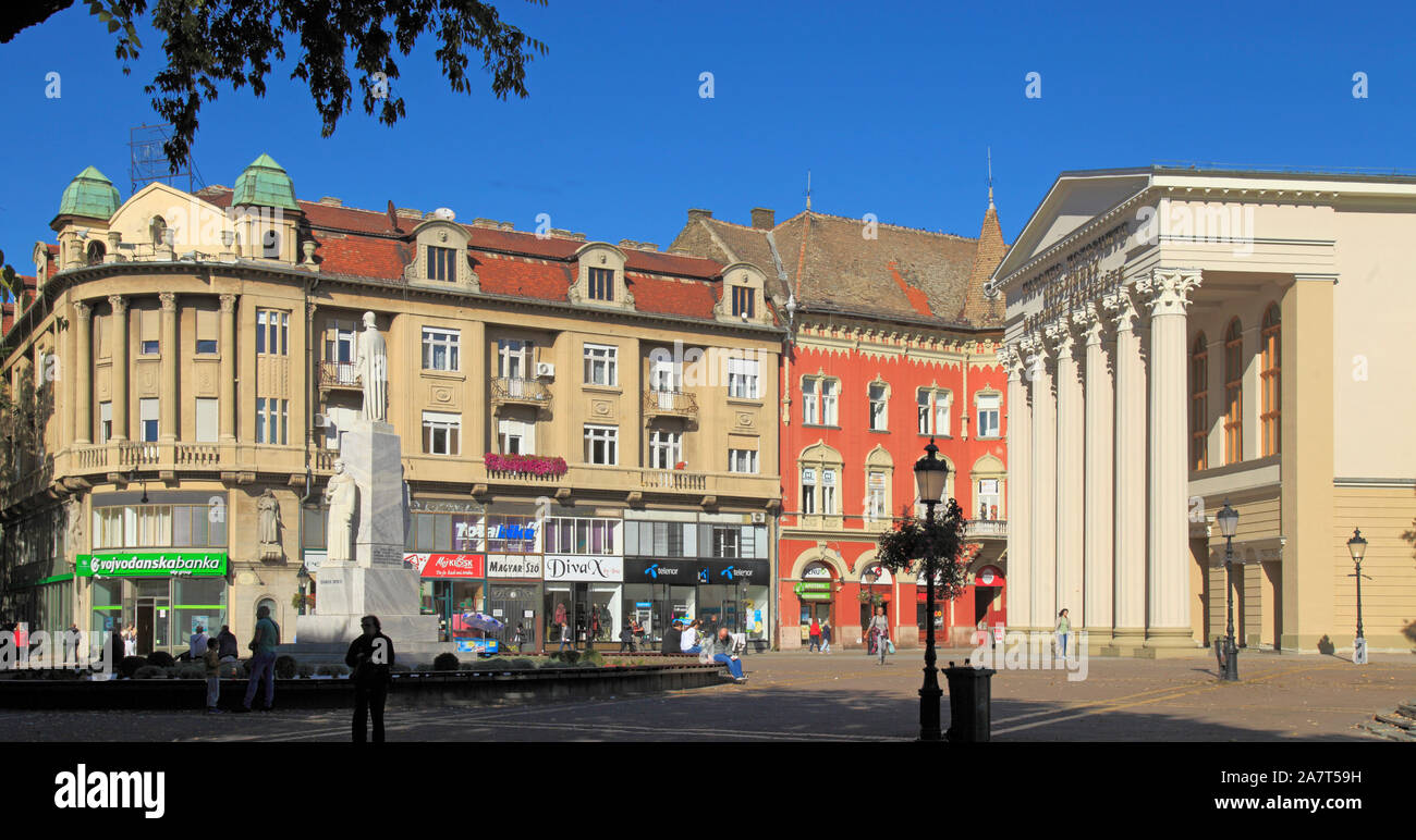 Serbien, Vojvodina, Subotica, Trg Slobode, Platz der Freiheit, Stockfoto