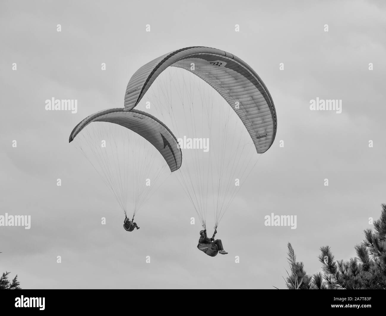 Paragliding in unsere Träume Stockfoto