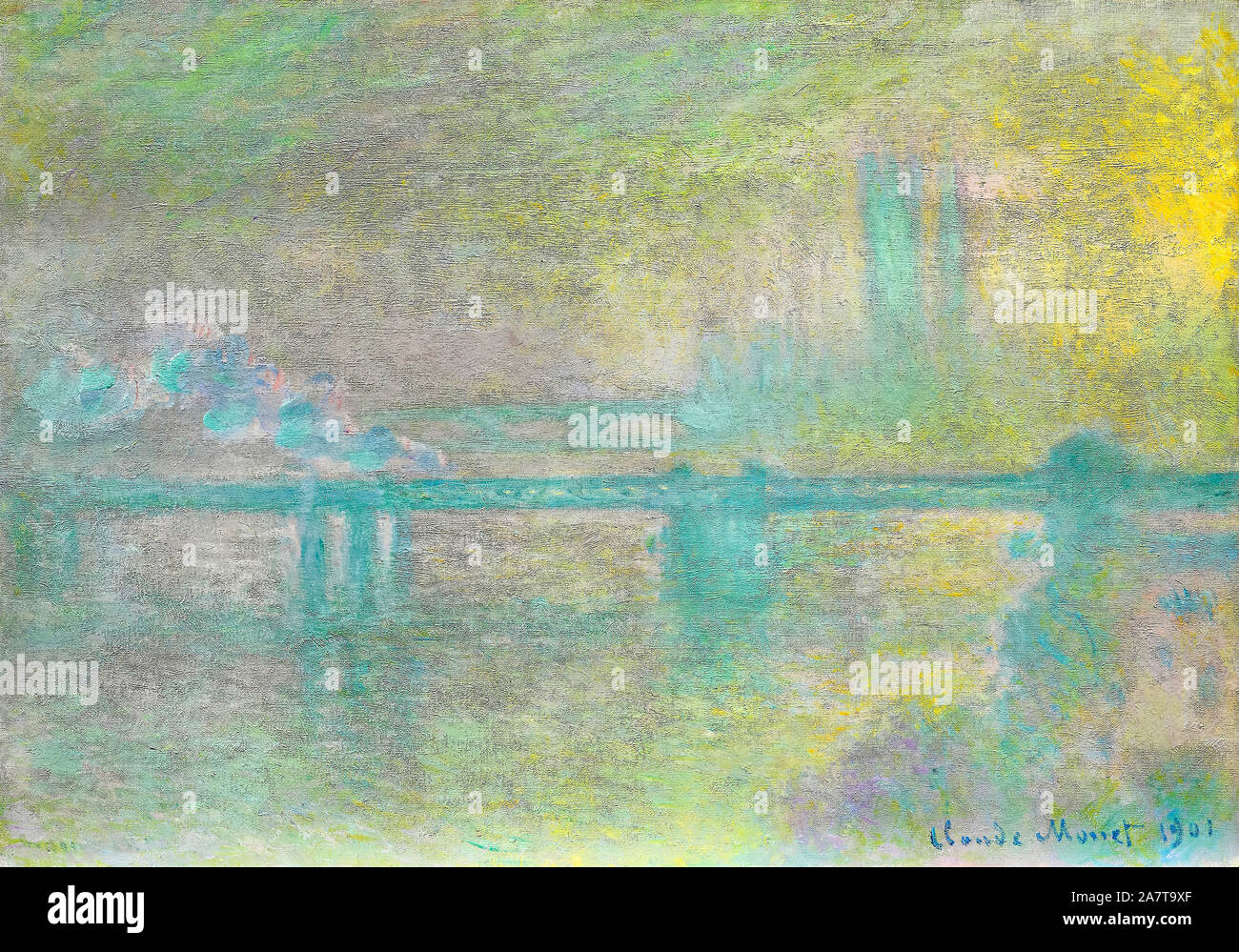 Claude Monet, Charing Cross Bridge, London, Landschaftsmalerei, 1901 Stockfoto