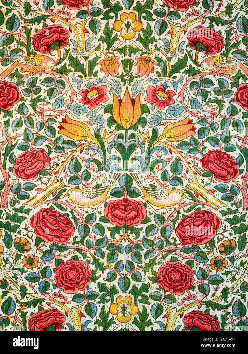 William Morris, Stoff Muster, Rose, 1883 Stockfoto