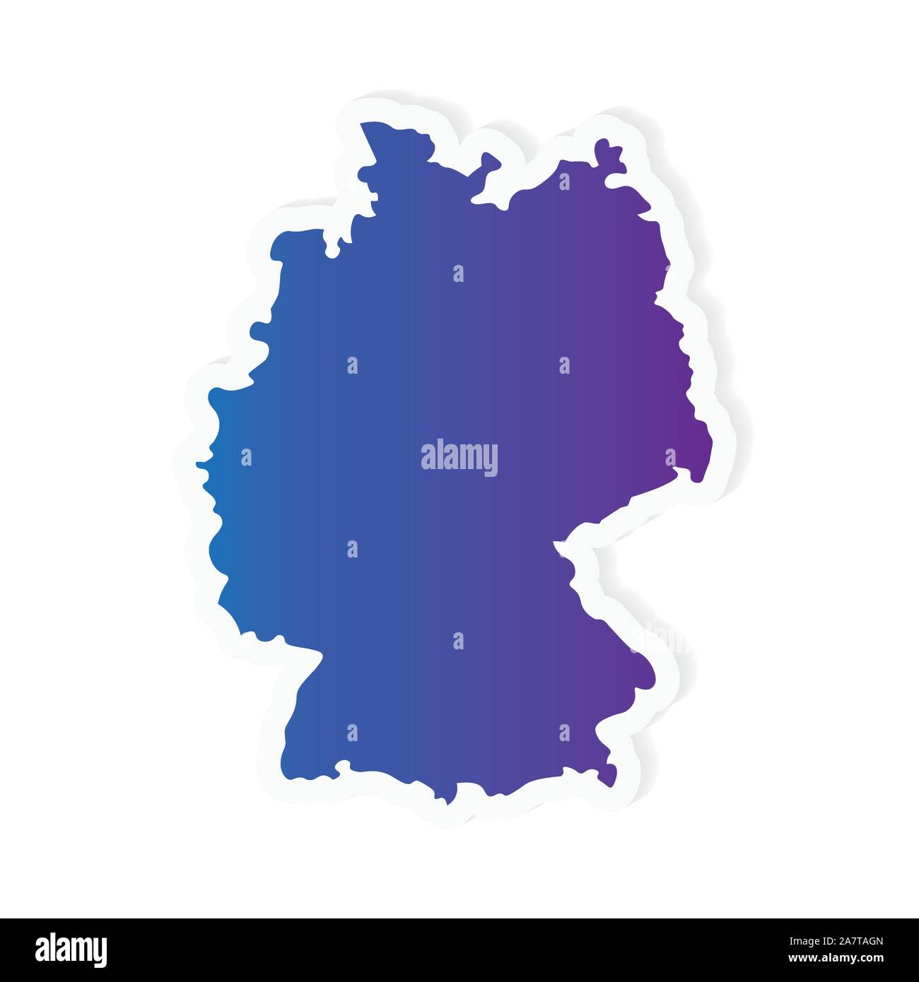 Gradient Deutschland Karte - Vector Illustration Stock Vektor