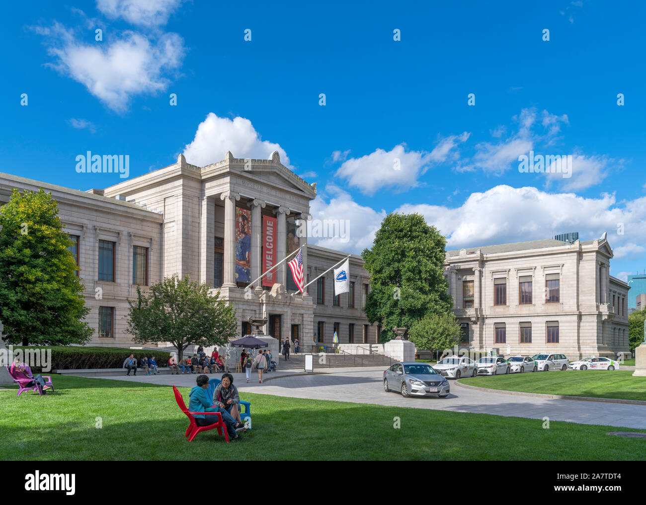Außenfassade des Museums der Bildenden Künste, Boston, Massachusetts, USA Stockfoto