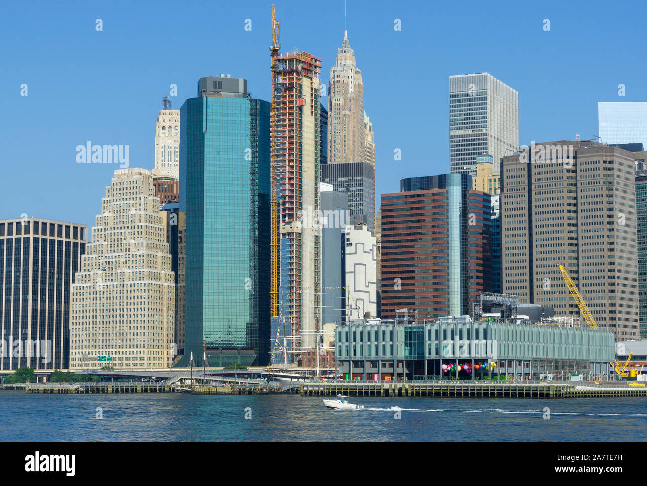 Manhattan Downtown Panorama, New York City Stockfoto