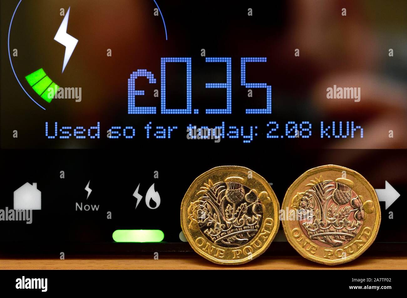 Smart meter Strom überwachen Stockfoto