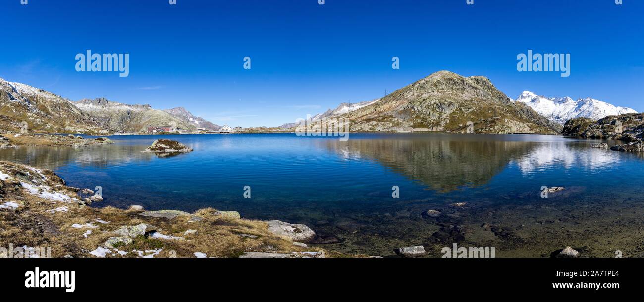 Herbst in den Schweizer Bergen - ein Bereich, der Grimselpass Stockfoto