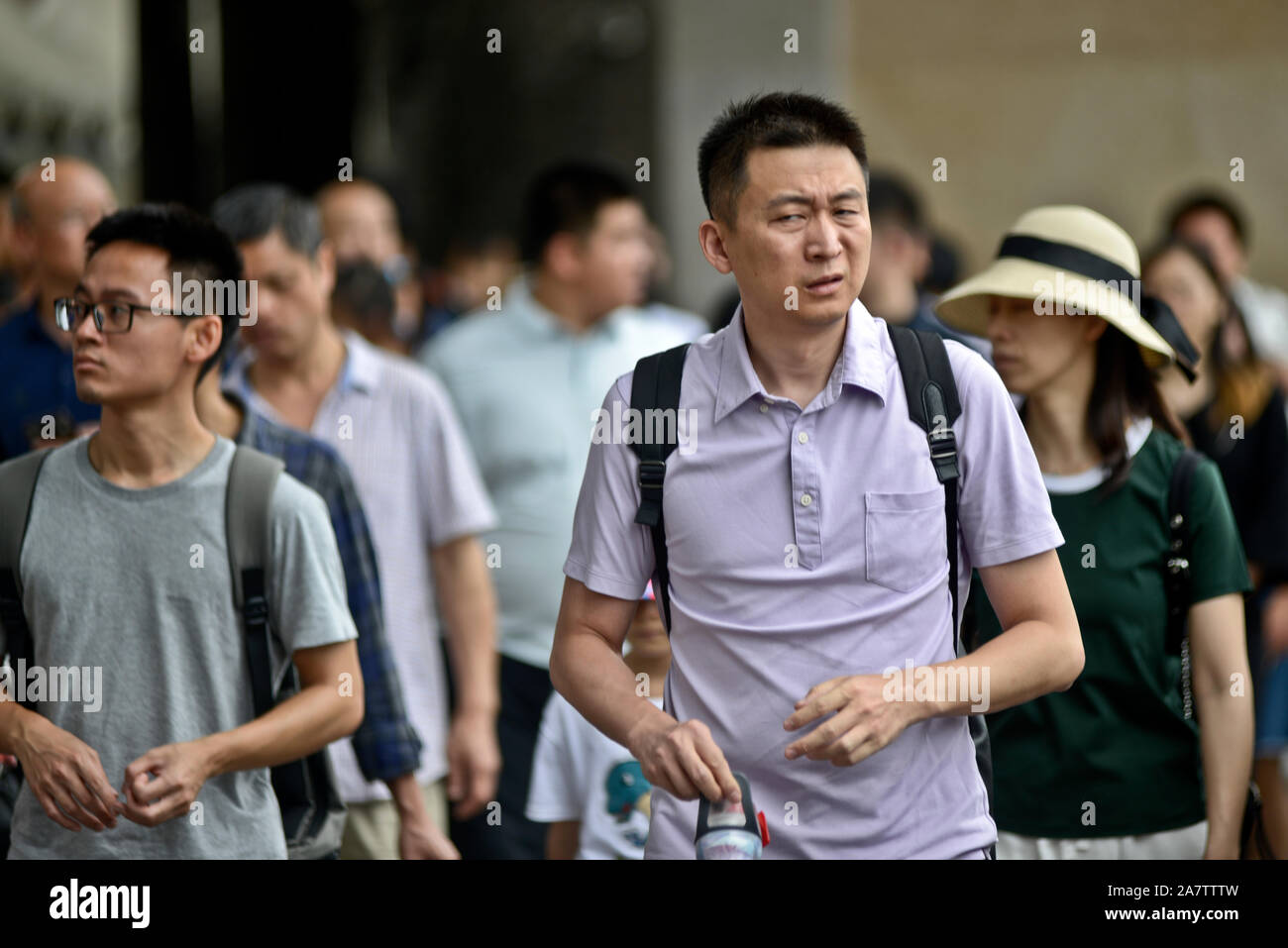 Chinesen auf dem Platz des Himmlischen Friedens, Peking, China Stockfoto