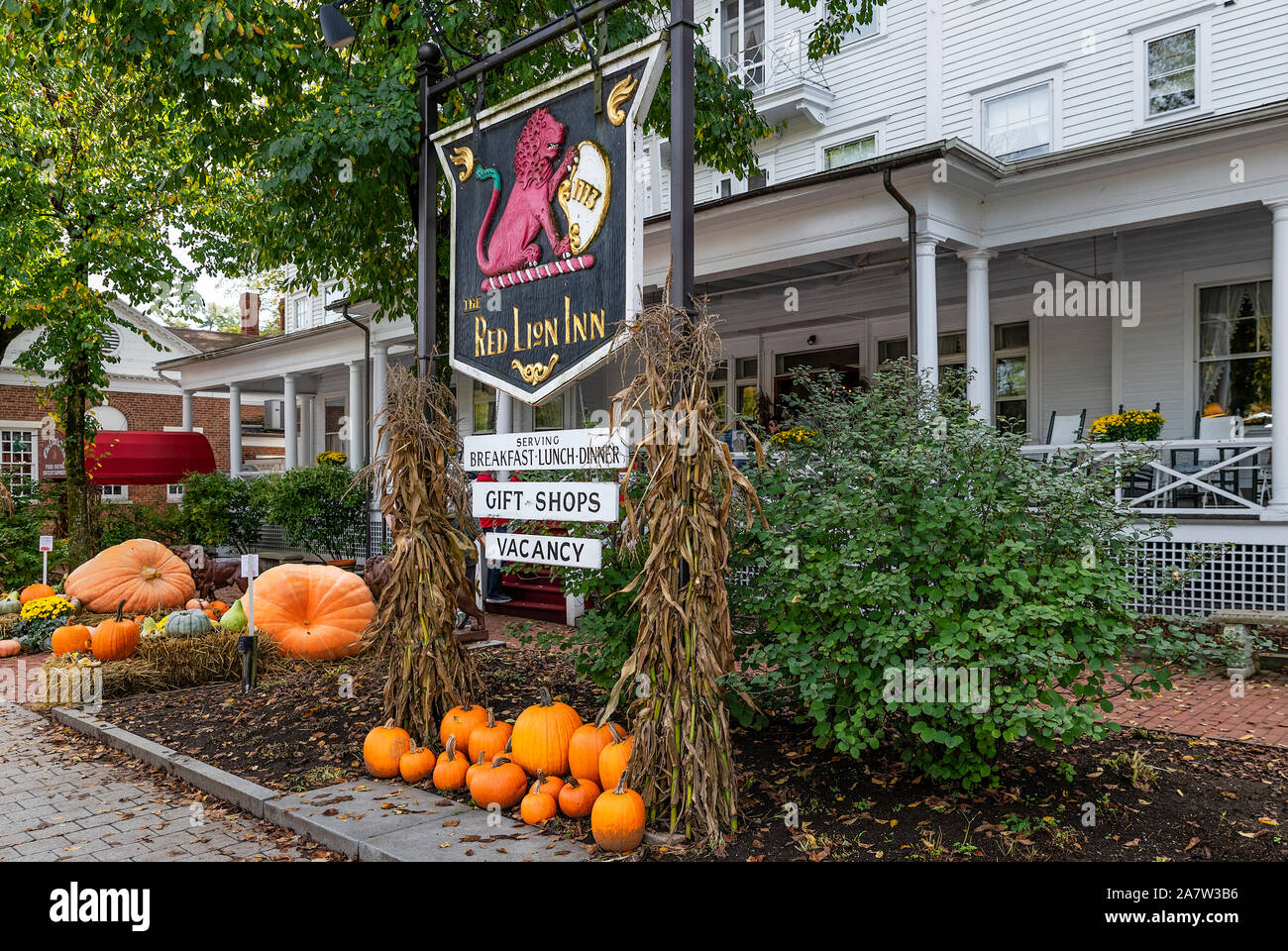The Red Lion Inn, Pittsfield, Massachusetts, USA. Stockfoto