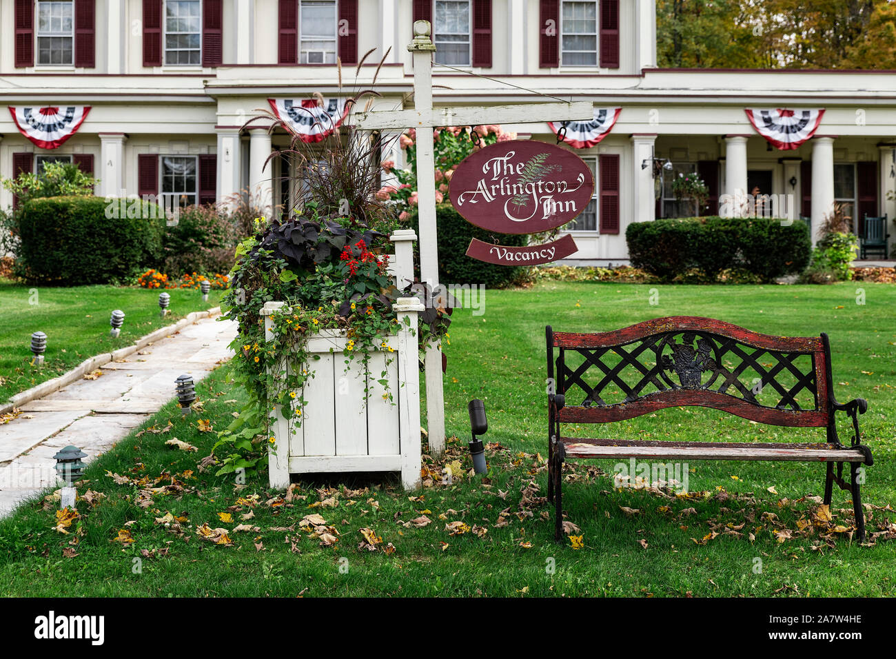 Die Arlington Inn, Vermont, USA. Stockfoto
