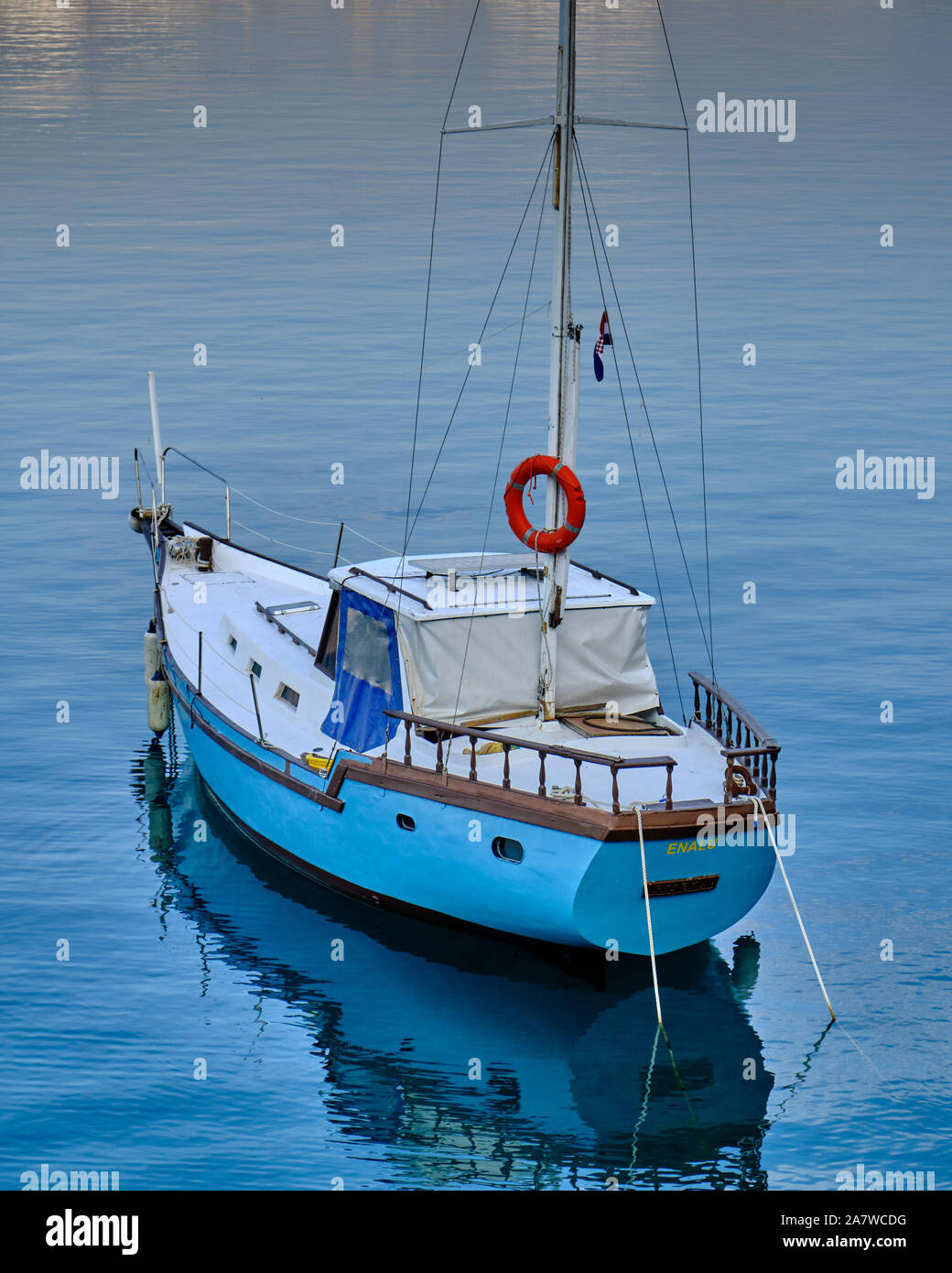 Freizeit Boot auf Kosten von Kroatien Stockfoto