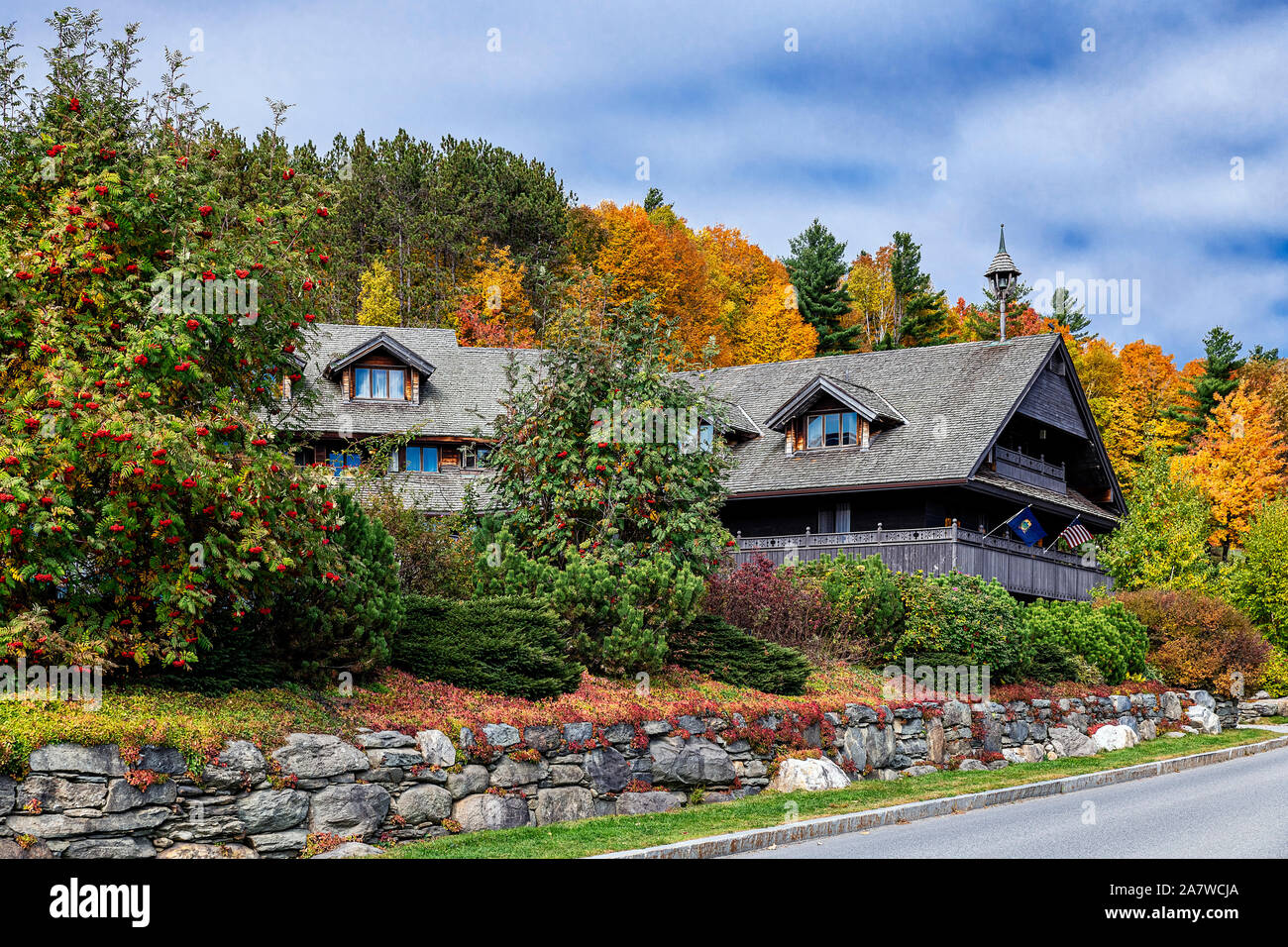 Trapp Family Lodge, Stowe, Vermont, USA. Stockfoto