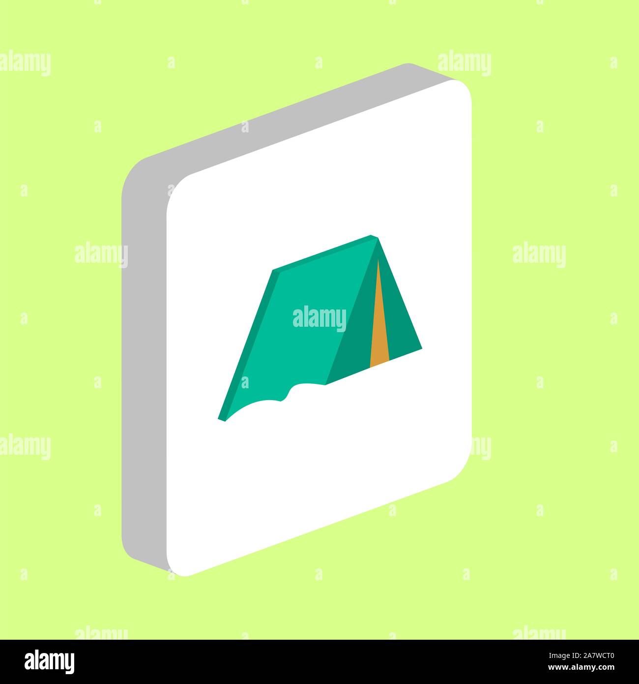 Zelt, Camp einfachen Vektor icon. Abbildung: Symbol Design Template für web mobile UI-Element. Perfekte Farbe isometrische Piktogramm auf 3d-weißes Quadrat. Te Stock Vektor