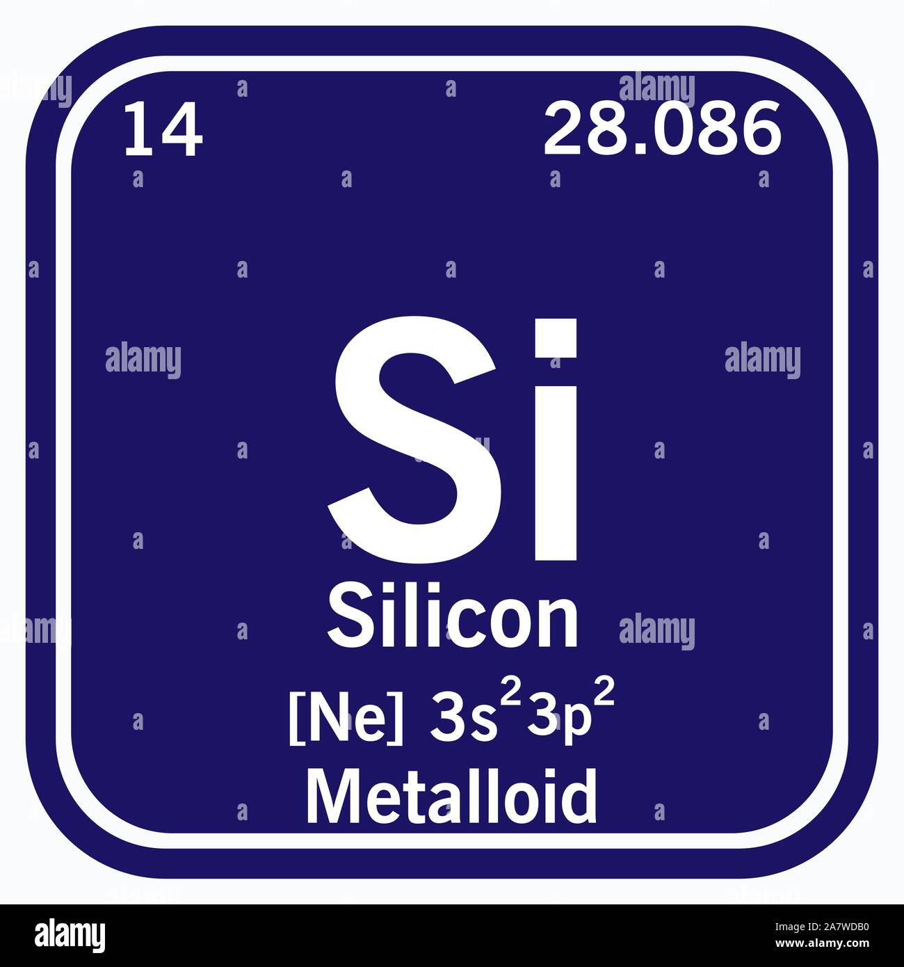 Silicon Periodensystem der Elemente Vektor-illustration eps 10. Stock Vektor