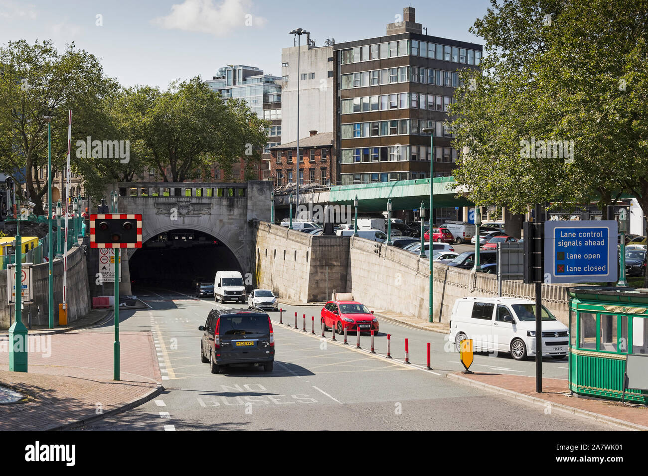 Mersey Tunnel, Queensway Tunnel, in Liverpool, Großbritannien Stockfoto