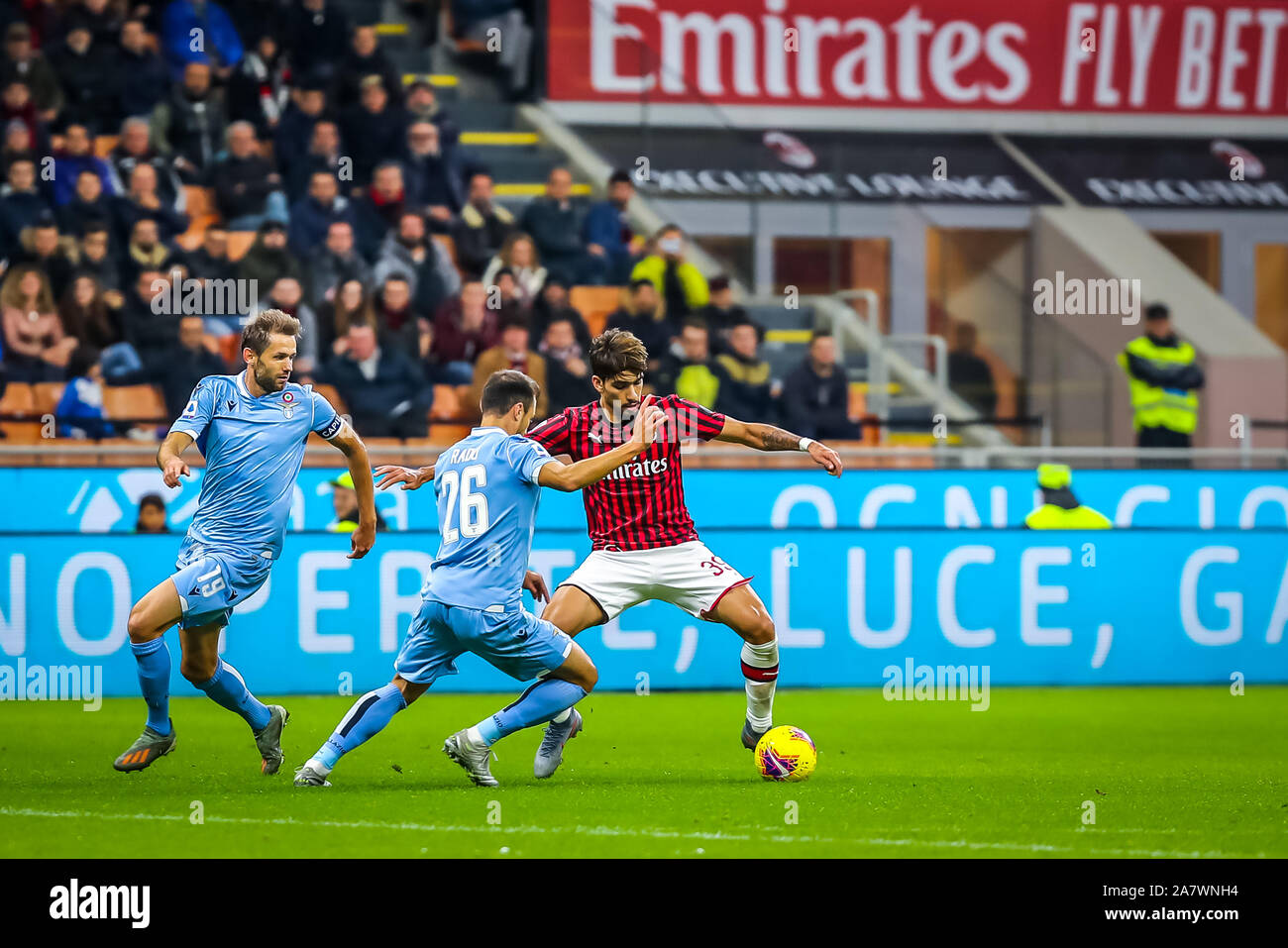 Lucas paqueta (ac mailand) beim AC Mailand vs S.S. Lazio, Milano, Italien, 03. November 2019, Fußball Italienische Fußball Serie A Männer Meisterschaft Stockfoto