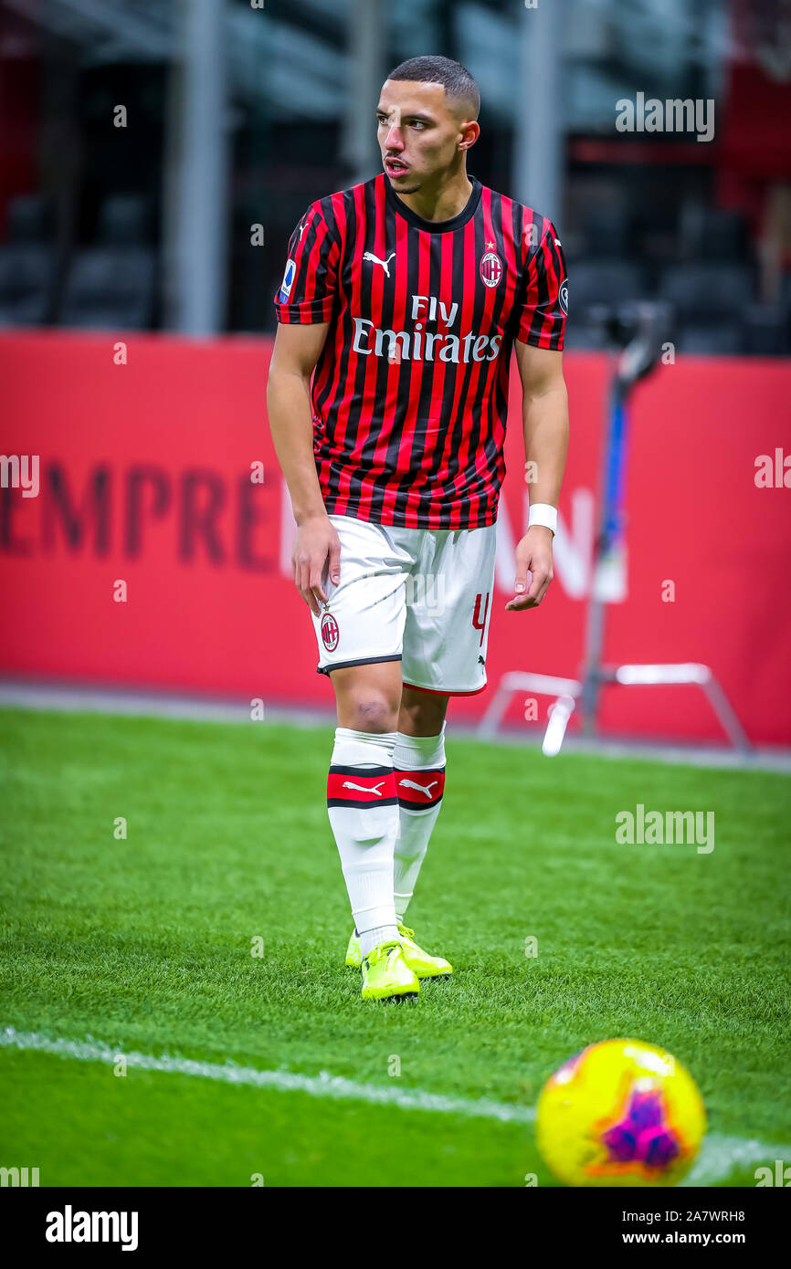 Mailand, Italien. 3 Nov, 2019. leo Duarte (ac mailand) beim AC Mailand vs S.S. Lazio, italienische Fußball Serie A Männer Meisterschaft in Mailand, Italien, 03.November 2019 - LPS/Fabrizio Carabelli Credit: Fabrizio Carabelli/LPS/ZUMA Draht/Alamy leben Nachrichten Stockfoto