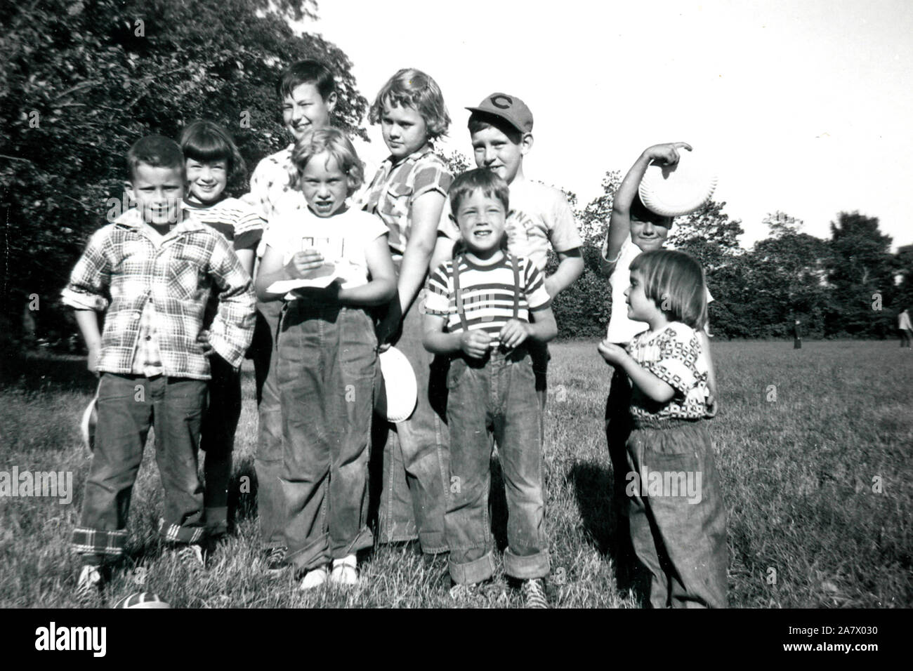 Junge amerikanische Baby-boomer, die in den Vororten von Chicago in den frühen 1950er Jahren. Stockfoto