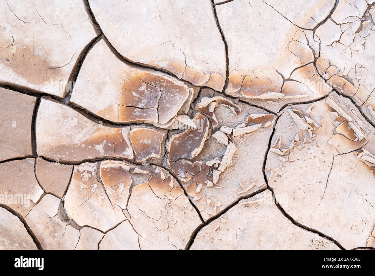 Getrocknete Schlamm, Gulley, Badlands National Park, SD, USA, von Dominique Braud/Dembinsky Foto Assoc Stockfoto
