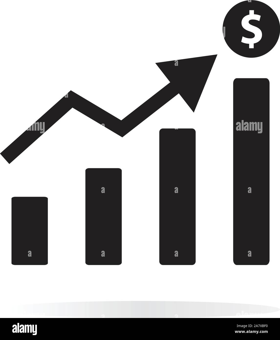 Diagramm-Symbol auf weißem Hintergrund. Flacher Stil. Diagramm-Symbol für Ihre Website-Design, Logo, App, UI. Diagramm-Symbol. Diagramm-Zeichen. Stock Vektor