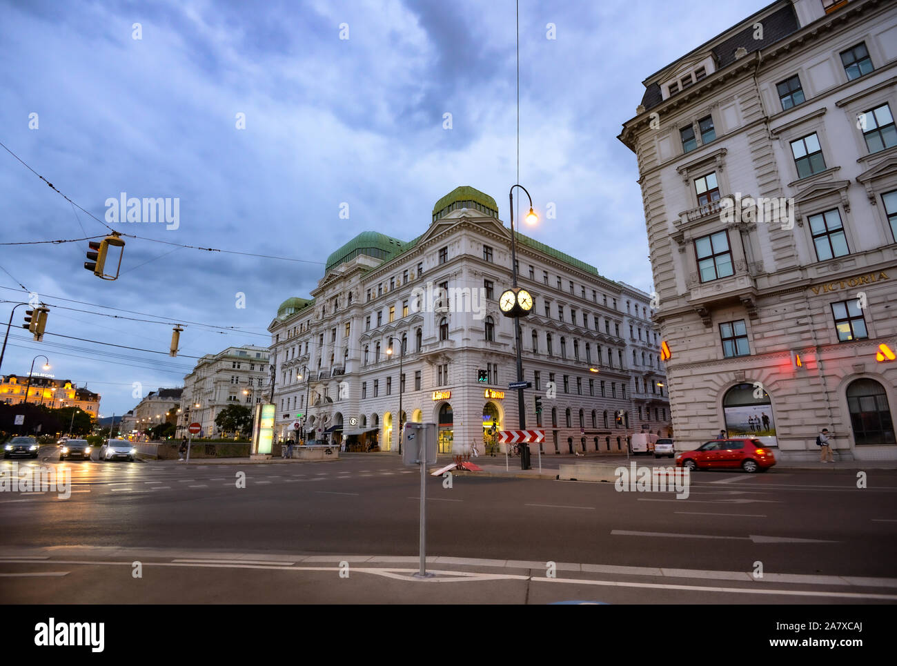 Wien bei Nacht Stockfoto