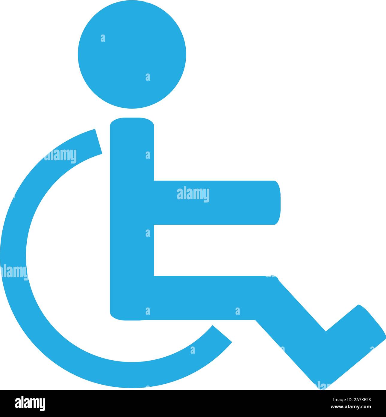 Behindertenzeichen Symbol.Ungültiges Symbol.Mensch auf Rollstuhl. Flacher Stil. Stock Vektor