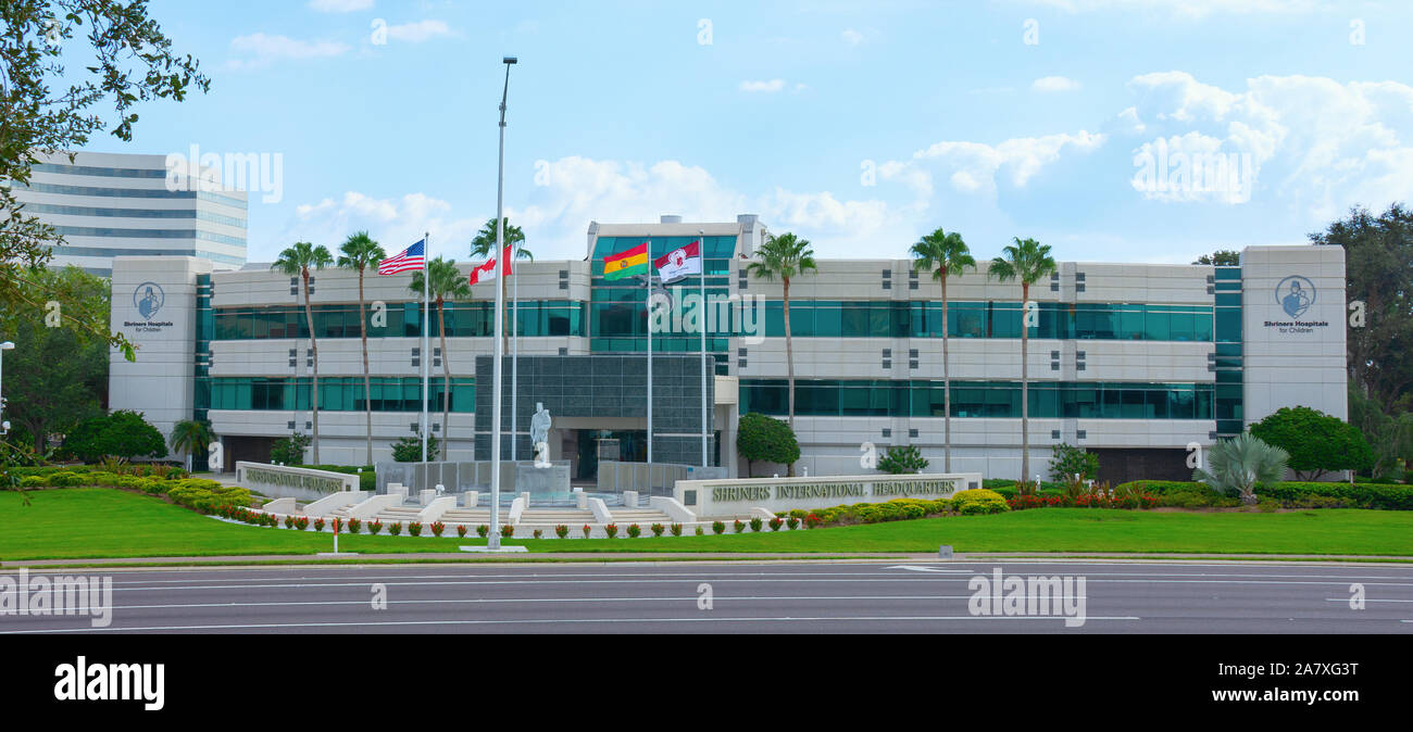 September 7, 2019 - Tampa, FL - USA - Shriners internationalen Hauptsitz und Kinder Krankenhaus Kinderklinik und Forschungseinrichtung. Stockfoto