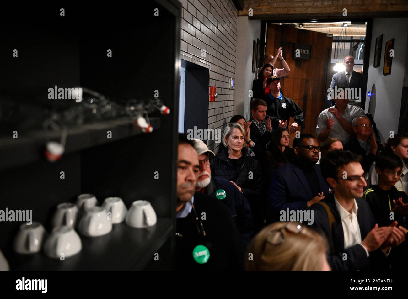 Philadelphia, Pennsylvania, USA. 4. Nov 2019. Demokratische Präsidentschaftskandidaten der US-Senator Amy Klobuchar hält eine Veranstaltung in Philadelphia, PA am 4. November 2019. Credit: OOgImages/Alamy leben Nachrichten Stockfoto